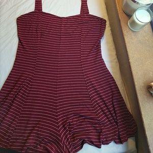 Forever 21 Maroon striped romper